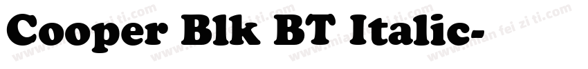 Cooper Blk BT Italic字体转换